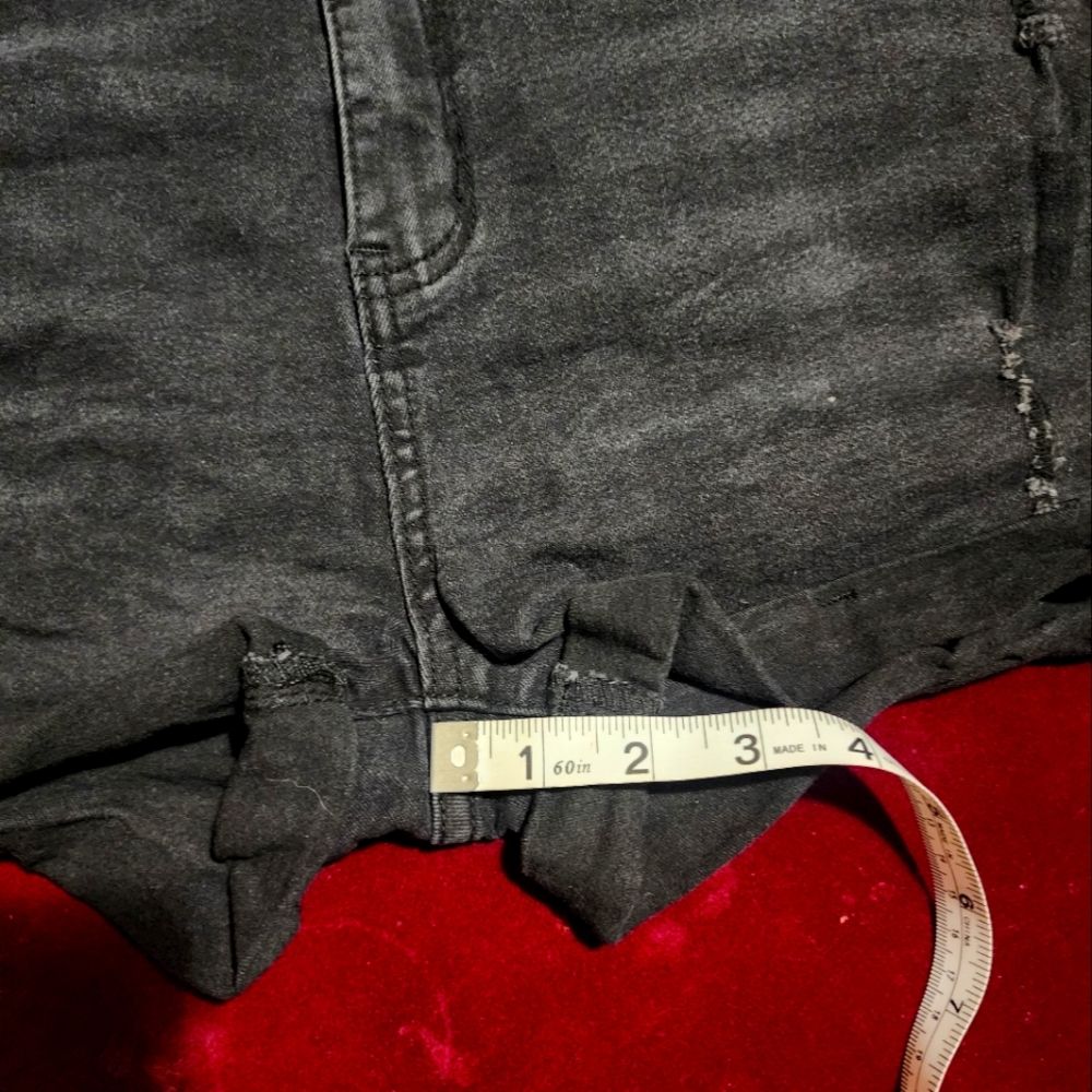 Black Distressed Jeans Shorts - Picture 2 of 7